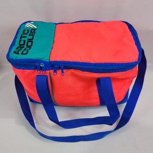 Arctic Cooler Vintage Soft Food Cooler Bag Dual Compartment Carry Case